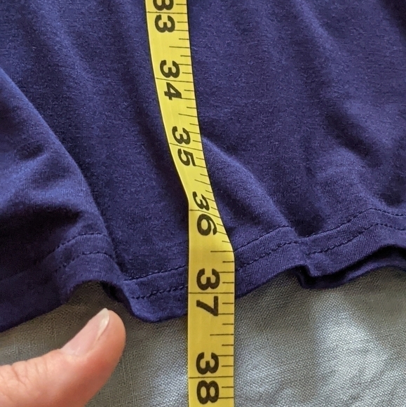 NWT levaca navy asymmetrical tee shirt dress S - Picture 11 of 12